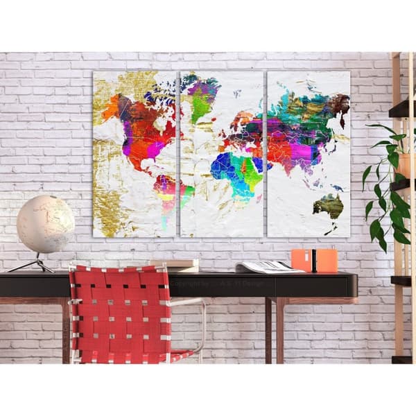 Canvas Tavla - Golden Front (3 delar)