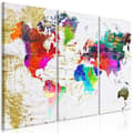 Miniatyrbild 1 av 4: Canvas Tavla - Golden Front (3 delar)