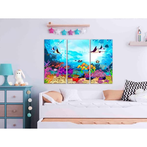 Canvas Tavla - Underwater Fun (3 delar)