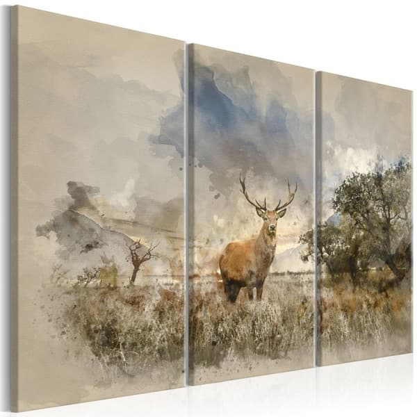 Canvas Tavla - Deer in the Field I 120x80