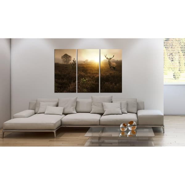 Canvas Tavla - Foggy Field I
