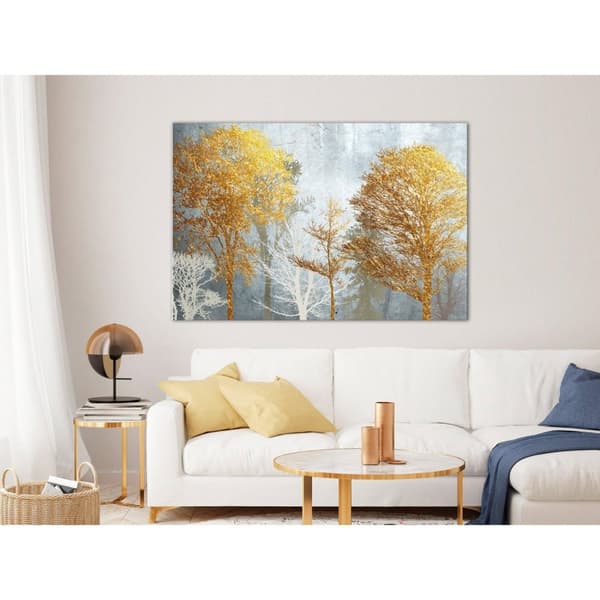Canvas Tavla - Hoarfrost and Gold Wide