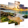 Miniatyrbild 1 av 4: Canvas Tavla - Turquoise Sea (5 delar) Wide