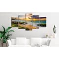 Miniatyrbild 2 av 4: Canvas Tavla - Turquoise Sea (5 delar) Wide