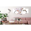 Miniatyrbild 2 av 4: Canvas Tavla - Delightful Orchid (5 delar) Wide