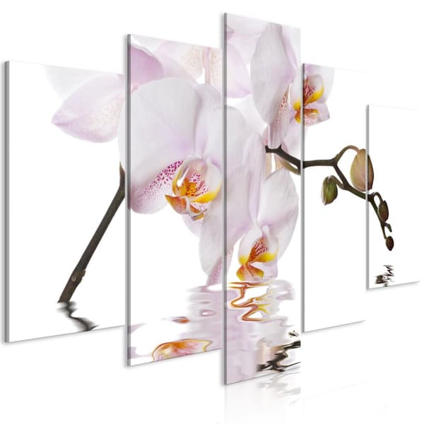 Canvas Tavla - Delightful Orchid (5 delar) Wide
