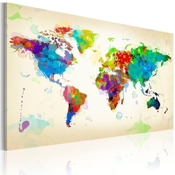 Canvas Tavla - All colors of the World