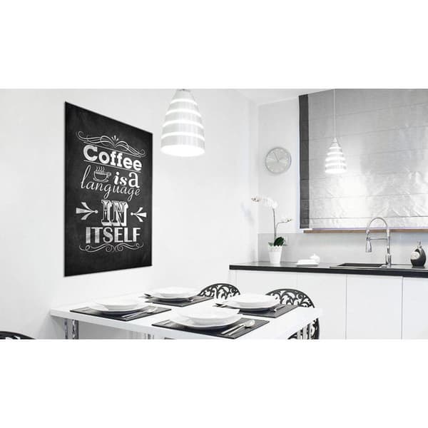 Canvas Tavla - Coffee Language