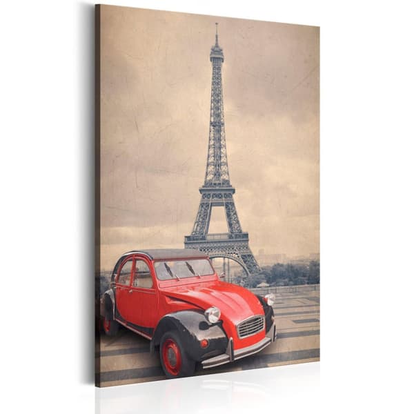 Canvas Tavla - Retro Paris 80x120
