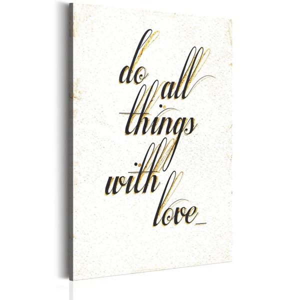 Canvas Tavla - My Home: Things with love 80x120