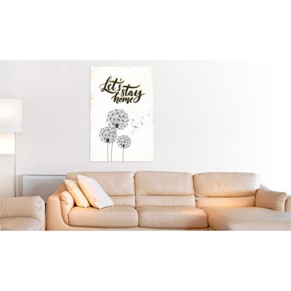 Canvas Tavla - My Home: Let's stay home