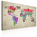 Miniatyrbild 1 av 4: Canvas Tavla - World Map: World Tour (EN)