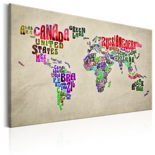 Canvas Tavla - World Map: World Tour (EN)