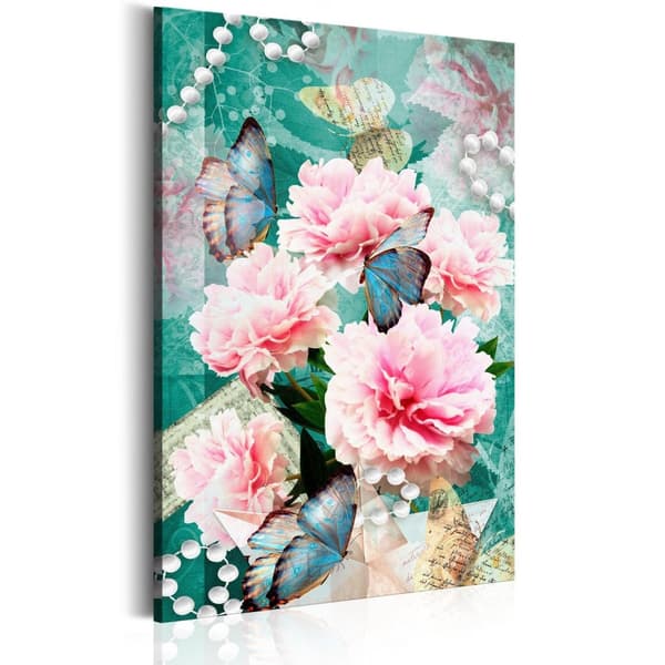 Canvas Tavla - Written in Flowers