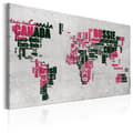 Miniatyrbild 1 av 4: Canvas Tavla - World Map: The French Connection (FR)