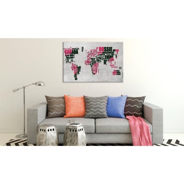 Canvas Tavla - World Map: The French Connection (FR)