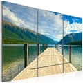 Miniatyrbild 1 av 4: Canvas Tavla - A pier on the lake