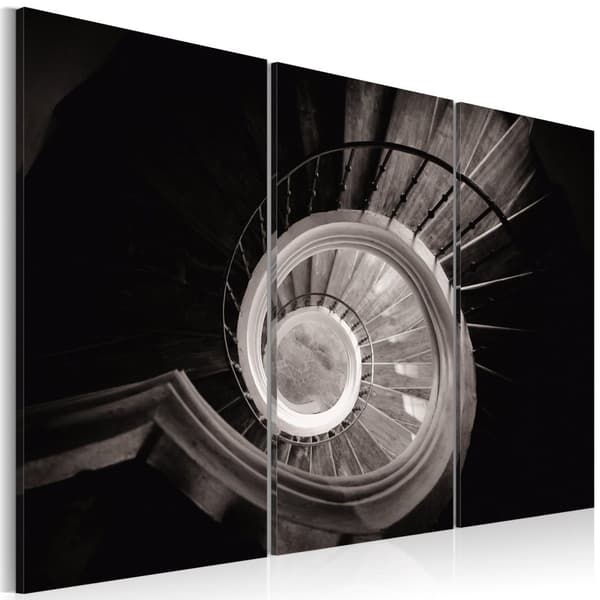 Canvas Tavla - Down a spiral staircase