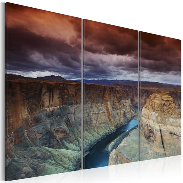 Canvas Tavla - Clouds over the Grand Canion in Colorado 60x40