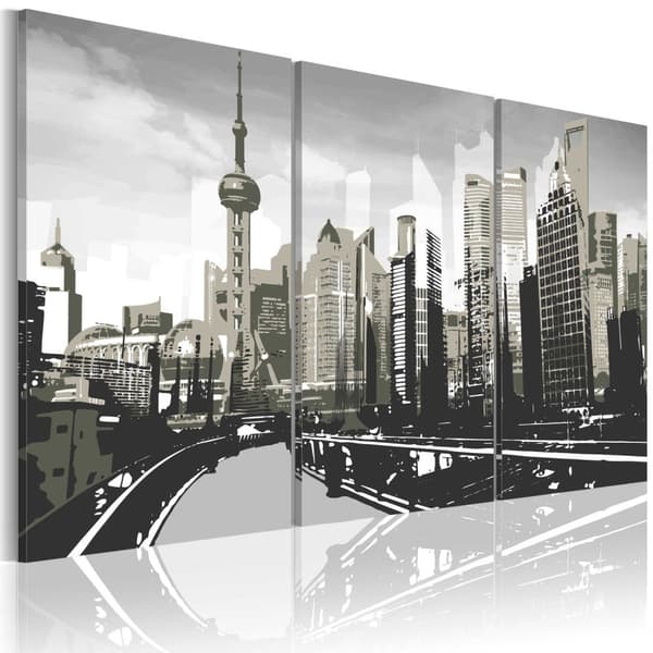 Canvas Tavla - Grey Shanghai 120x80