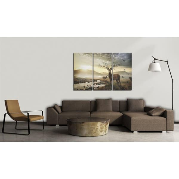Canvas Tavla - Deer with a tree-like antlers