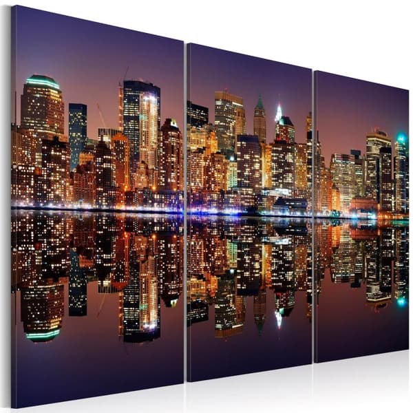 Canvas Tavla - New York water reflection