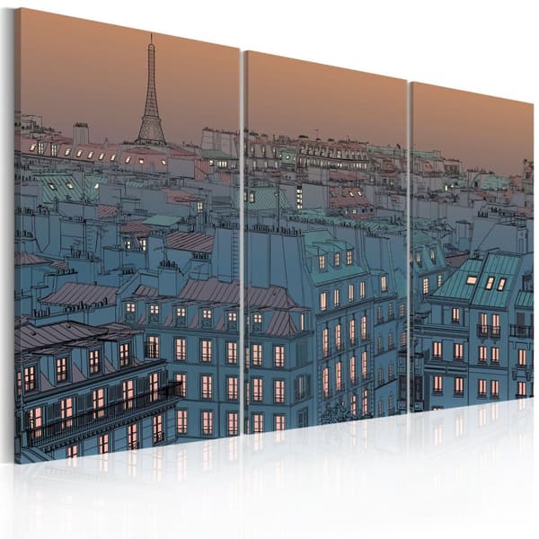 Canvas Tavla - Paris - the city goes to sleep 120x80