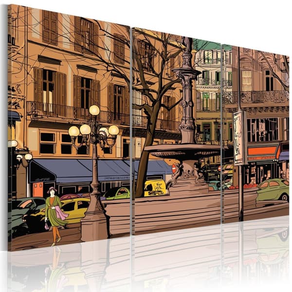 Canvas Tavla - Lugn kväll i Paris 60x40