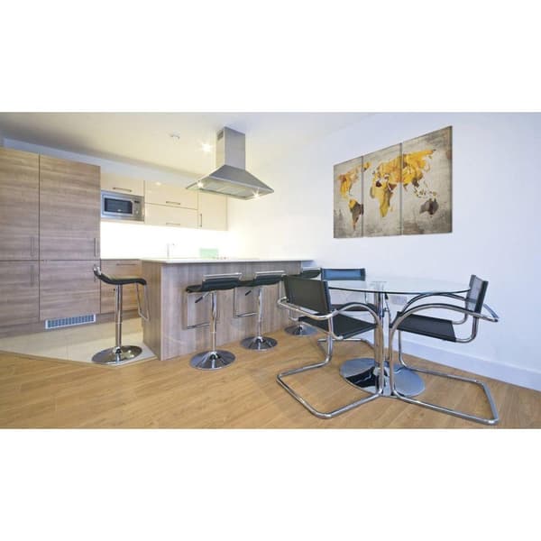 Canvas Tavla - Sunny kontinenter - Triptych