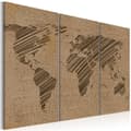 Miniatyrbild 1 av 4: Canvas Tavla - Anteckningar från World - Triptych
