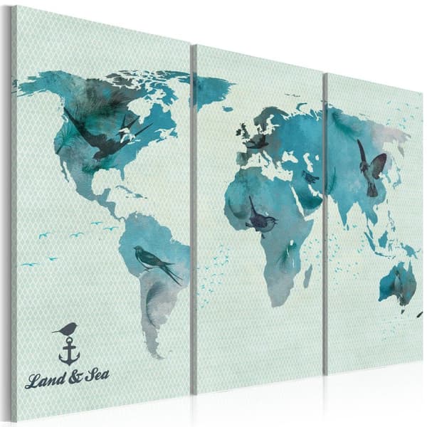 Canvas Tavla - Avian migration - Triptych