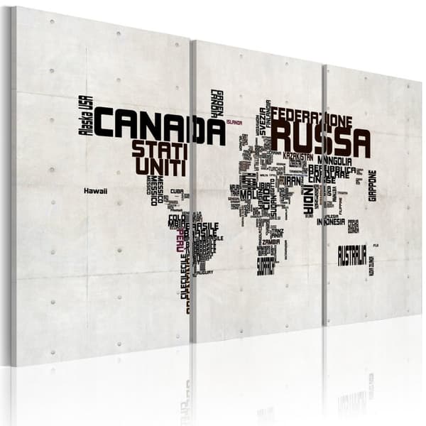 Canvas Tavla - What a wonderful World - Triptych 60x40