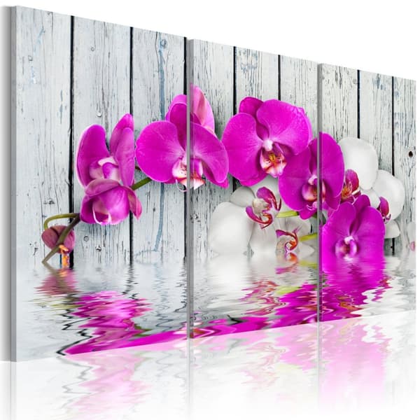 Canvas Tavla - harmony: orchid - Triptych