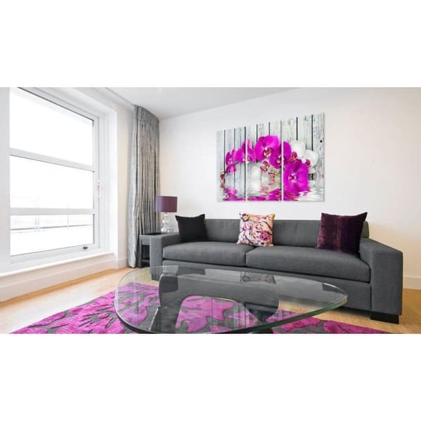 Canvas Tavla - harmony: orchid - Triptych