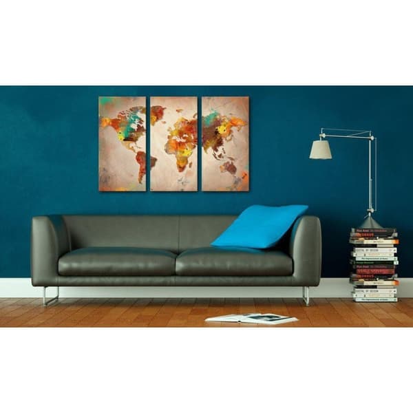 Canvas Tavla - Painted World - triptych