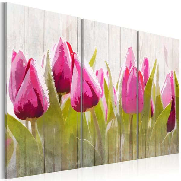 Canvas Tavla - Spring bouquet of tulips 60x40