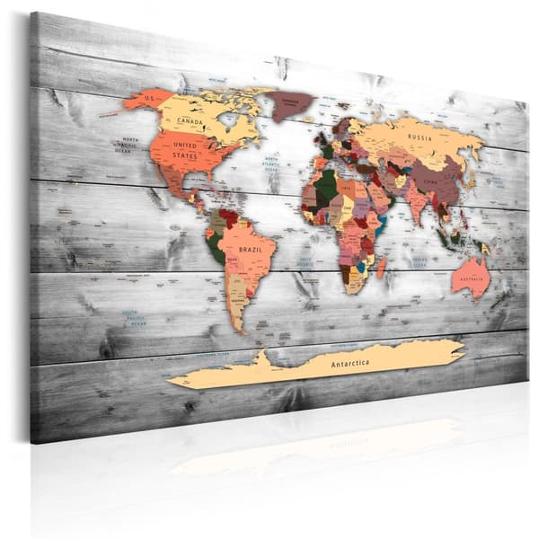 Canvas Tavla - World Map: New Directions 60x40