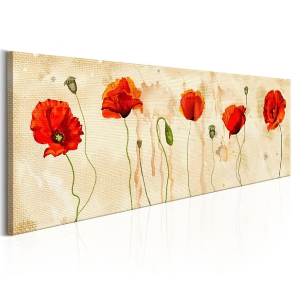 Canvas Tavla - Tears of Poppies 150x50