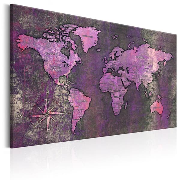 Canvas Tavla - Amethyst Map 120x80