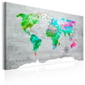 Miniatyrbillede 1 af 4: Canvas Tavla - World Map: Green Paradise