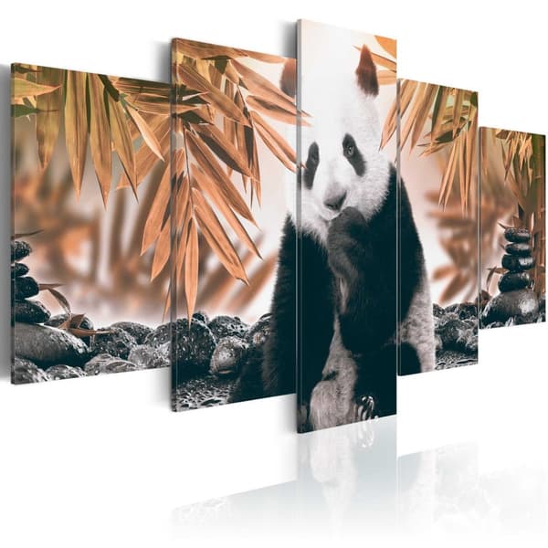 Canvas Tavla - Thoughtful Panda 100x50