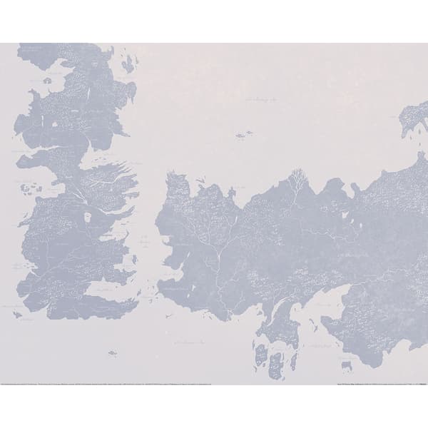 Game Of Thrones Westeros Print Grey 50cm x 40cm