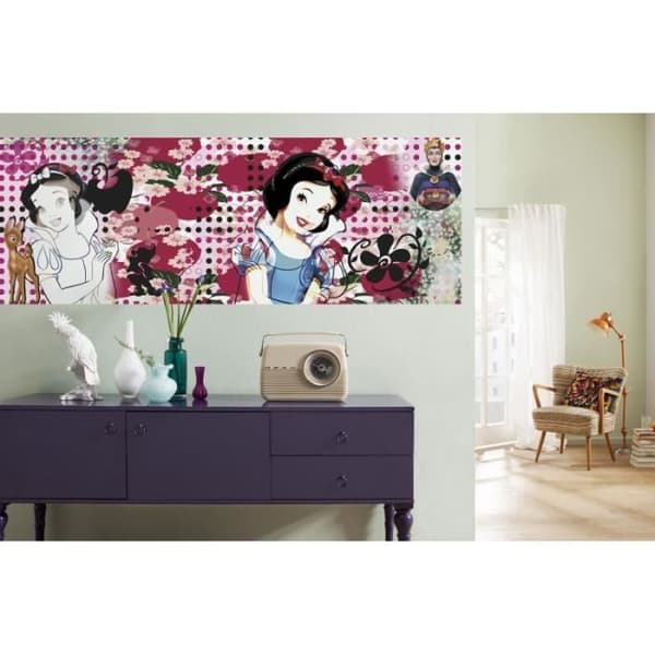 Jätteaffisch - Disney - Snövit - H 73 x L 202 cm - Flerfärgad - Väggdekoration