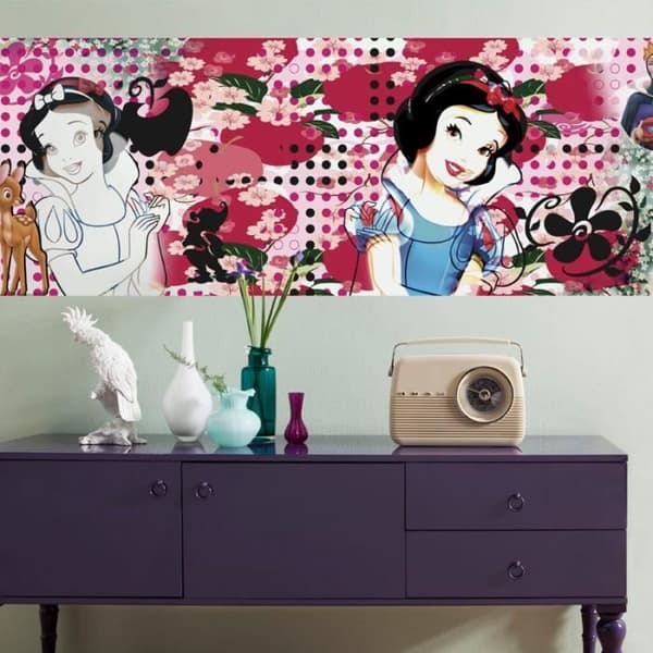Jätteaffisch - Disney - Snövit - H 73 x L 202 cm - Flerfärgad - Väggdekoration