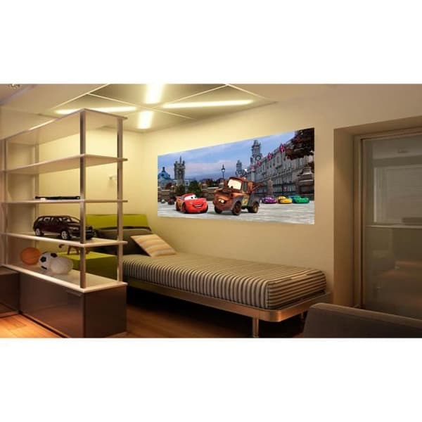 Affisch - AG DESIGN - Flash McQueen och Martin - H 90 x L 202 cm - Väggdekoration - Barn