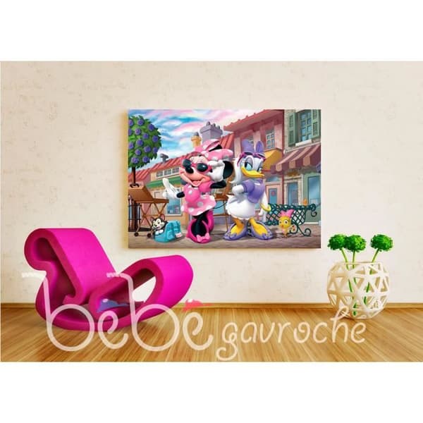 Minnie and Daisy Disney Poster - AG DESIGN - Digital kvalitet - H 115 x L 160 cm - Rosa - Väggdekoration