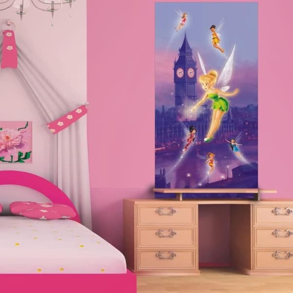 Tinkerbell Disney Fairies jätteaffisch - Digital kvalitet - Lila - H 202 x L 90 cm