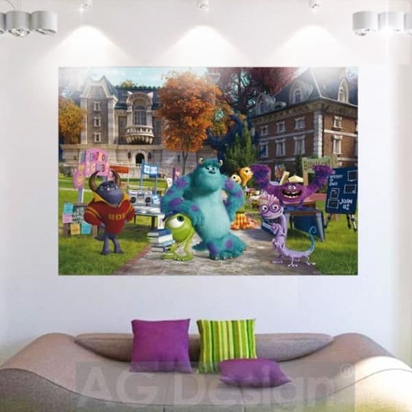 Affisch XXL - AG DESIGN - Monstres Academy - Rektangulär - 160 cm - Tvättbar - Unisex