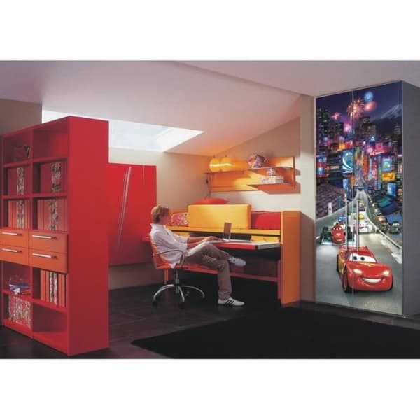 Jätteaffisch Bilar Japan Disney Collection - Lightning Mcqueen - Röd - Sovrum - Kartong - Papper - Rektangulär