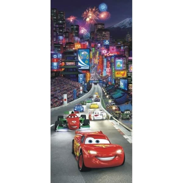 Jätteaffisch Bilar Japan Disney Collection - Lightning Mcqueen - Röd - Sovrum - Kartong - Papper - Rektangulär